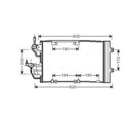 AVA QUALITY COOLING OL5454D Condenseur, climatisation pour OPEL,VAUXHALL