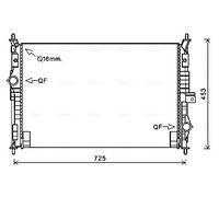 AVA QUALITY COOLING PE2386 Radiateur, refroidissement du moteur pour CITROËN,DS,