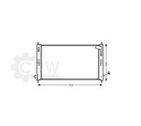 AVA QUALITY COOLING Radiateur À Eau Ailettes Soudées Pour Mitsubishi Lancer VIII