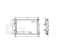 AVA QUALITY COOLING Radiateur À Eau Ribs Soudés Pour Nissan Qashqai +2 I