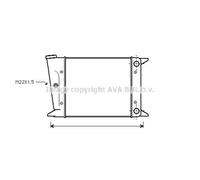 AVA QUALITY COOLING Refroidisseur Eau Mécanique Pour VW Jetta I 16 1.5