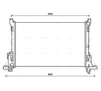 AVA QUALITY COOLING RT2625 Radiateur, refroidissement du moteur pour FIAT,NISSAN