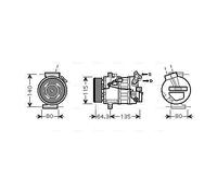 AVA QUALITY COOLING RTAK394 Compresseur, climatisation pour NISSAN,RENAULT