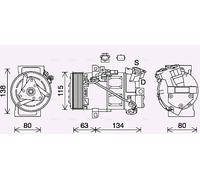 AVA QUALITY COOLING RTAK640 Compresseur, climatisation pour RENAULT