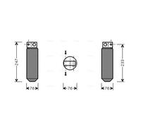 AVA Quality Cooling Filtre déshydratant climatisation PRASCO SCD014 42045001HW pour SCANIA