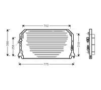 AVA QUALITY COOLING TO5253 Condenseur, climatisation pour LEXUS,TOYOTA