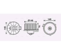 AVA QUALITY COOLING TO8735 Pulseur d'air habitacle pour TOYOTA