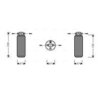 Filtre déshydratant, climatisation HIGHWAY AUTOMOTIVE pour CF 65 6.7 2006-2013