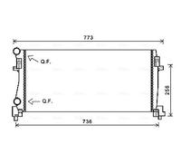 AVA COOLING SYSTEMS VNA2340 Radiateur du moteur