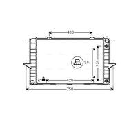 AVA QUALITY COOLING VO2092 Radiateur, refroidissement du moteur pour MITSUBISHI,