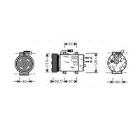 AVA COOLING SYSTEMS VOAK101 Compresseur de clim