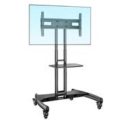 AVA1500-60-1P Chariot de télévision mobile réglable pour écrans LCD et plasma 32"-75" en aluminium robuste Parfait pour la maison et le bureau
