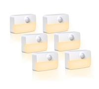 AVACOM Veilleuse avec Détecteur de Mouvement, Veilleuse à Piles Automatique, 6 PCS pour Enfants, D'intérieur Convient pour Escaliers, Chambre, Couloir
