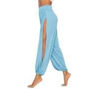 AvaCostume Harem Pantalon Hippie Harem pour femme - Bleu - Taille M