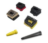 AVAENZO 6 Pièces Accessoires pour Nettoyeur Vapeur Kärcher Easyfix SC1 SC2 SC3 SC4 SC5, 4 Brosses 2 Buse Pièces de rechange