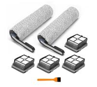 AVAENZO Accessoire pour Tineco Floor One S5 / S5 Pro / S5 Pro 2 / S5 Extreme, 2 Rouleaux de brosse 4 Filtres Pièces de rechange aspirateurs secs et humides