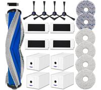 AVAENZO Accessoires Kit pour Ecovacs Deebot T30 Pro Omni /T30 Omni,1 Brosse à Rouleau, 6 Lingettes, 4 Filtres, 4 Brosses Latérales, 4 Sacs Pièces de Rechange