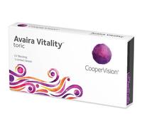 Avaira Vitality Toric (3 lentilles) Puissance: -3.75, BC: 8.50, Diamètre: 14.50, Cylindre: -1.25, Axe: 80° -3.75