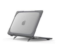 AVAKOT - Coque rigide double couche pour ordinateur portable 13" 2020 M1 A2338/A2289/A2251 | Coque de protection double couche avec Touch ID pliable pour MacBook Pro 13" 2020 | Gris