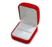 Avalaya Boucles d'oreilles à tige en velours rouge carré coffret cadeau