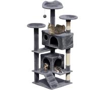 Avalo Arbre à Chat à 7 Niveaux - 137x50x50 CM - Gris Foncé - Arbre à Chat pour Grands Chats