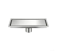Avaloir de Douche Linéaire 304 à Insert pour carrelage Avaloir | Acier inoxydable 304, profil en V pour efficace, écoulement rapide, design linéaire , installation facile(10*30cm)