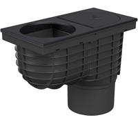 Avaloir de Toit à Panier DN125 avec Couvercle en Fonte | Sortie Verticale | Anti-odeurs | Capacité de Charge jusqu'à 1 500 kg | Débit de 530 l/Min | Noir