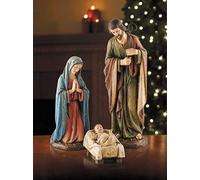 Avalon Gallery Crèche de Noël pour Noël - Crèche de Noël intérieure Peinte à la Main, échelle de 40,6 cm, 3 pièces