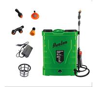 Avalon - Pulvérisateur à Dos à Pression à 2 lances avec Batterie Rechargeable, réservoir 16 l, lances INOX Vert