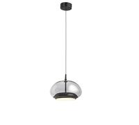 Avalon Suspension Verre Fumé/Chrome Noir