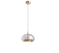 Avalon Suspension Verre Fumé/Or Rose