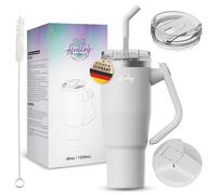 Avaloy gourde isotherme 40 oz - coupe stanley Accessoires - mug isotherme - thermos 1,2 l - gourde stanley Accessoires - paille en verre - gourde paille - gourde avec paille