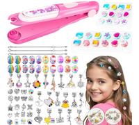 Avalynese Jouet pour Fille de 5 à 8 Ans, Kit de Strass Cheveux et Kit de Bracelet, 2 en 1