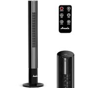 Avamia Ventilateurs Colonne sans Pales, Oscillation 85°, Écran LED Tactile, Minuterie 12h, Télécommande, 3 Vitesses, 3 Modes, Silencieux, 43 Pouces pour Salon Bureau et Chambre