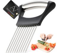 AVANA Coupe-oignons Support en acier inoxydable Support d'oignons pour couper tomate légumes pomme de terre fruits oignon aide à la coupe d'oignons