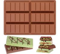 AVANA Moule à chocolat en silicone de 6 cavités, sans BPA, anti-adhésif, moules tablette de chocolat (moule 1)