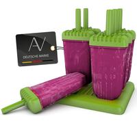 AVANA Moules à glace réutilisables 6 pièces Moules à glace sans BPA Porte-glace Glace à l'eau sucettes pour enfants et adultes - Vert