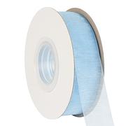 AVANAVA Ruban organza transparent 25 mm - Multicolore, 45 mètres, idéal pour emballage cadeau, bouquet, décoration de mariage, arrangement floral (Bleu Copen)