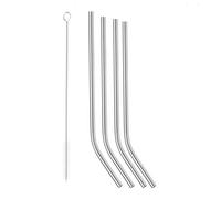 Avanc 4Pcs Pailles Courbé Acier Inox Nettoyage Brosse Pr Boisson - HTOWSN-A0979