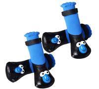 Avaner Bottes Chiens en Caoutchouc Imperméables: 4pcs Chaussures pour Chiens Bottes de Pluie Imperméables pour L'extérieur Antidérapantes Mi-Mollet pour Chien Impression de Perroquet-Taille 2