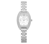 Avaner Montre Femme Tonneau Strass:Montre Bracelet Démontable Réglable avec Cadran Échelle à Barres Style Exquis et Élégant-Cadeau Noël Saint-Valentin