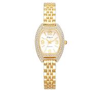 Avaner Montre Femme Tonneau Strass:Montre Bracelet Démontable Réglable avec Cadran Échelle à Barres Style Exquis et Élégant-Cadeau Noël Saint-Valentin