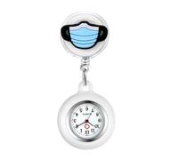 Avaner Montre Infirmière à Clip Rétractable: Montre de Poche pour Blouse avec Cordon Extensible, Cadran Lisible, Coque Silicone Détachable - Idéal Cadeau pour Personnel Médical