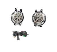 Avant Antibrouillard Pour Toyota Pour Sienna 2010 2011-2017 Avant LED Antibrouillard Lampe Garniture Chromée Avec Faisceau Câblage Couverture Grille Antibrouillard Auto(9LED fog wire)