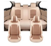 Avant Arrière Coussins Couvre Housse Siège Personnalisée Pour Vw Pour CC Pour ID4 Pour Bora Pour Passat Pour Golf Pour Gol Pour Tiguan Pour Polo Housses Siège Auto Ensemble(Full Set-Beige)
