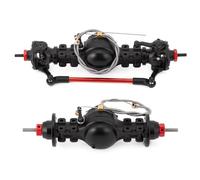 Avant Arrière Essieux RC pour Tamiya Essieu Différentiel Avant Arrière en Métal avec Engrenage Acier Intégré 1/14 RC Truck Tow Upgrade Parts Accessories(Rear Front Axle)