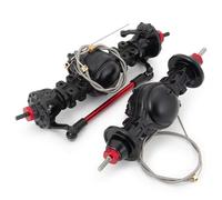 Avant Arrière Essieux RC pour Tamiya Essieu différentiel Avant arrière en métal Engrenage Acier intégré 1/14 RC Remorque Tracteur Camion de remorquage Pièces Mise à Niveau(Rear and Front)