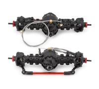 Avant Arrière Essieux RC pour Tamiya Pièces De Camion Remorquage Tracteur CNC Essieu Avant Arrière en Métal Différentiel Moyen Engrenage Intégré Voiture RC 1/14(Rear Front Axle)