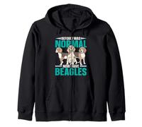 Avant d'être Normale, J'Ai Maintenant Un propriétaire de Chiot Beagles, Amoureux des Chiens Sweat à Capuche
