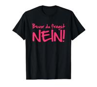 Avant du Demande, Non. T-Shirt Graphique avec Valeur, Homme, Noir, L